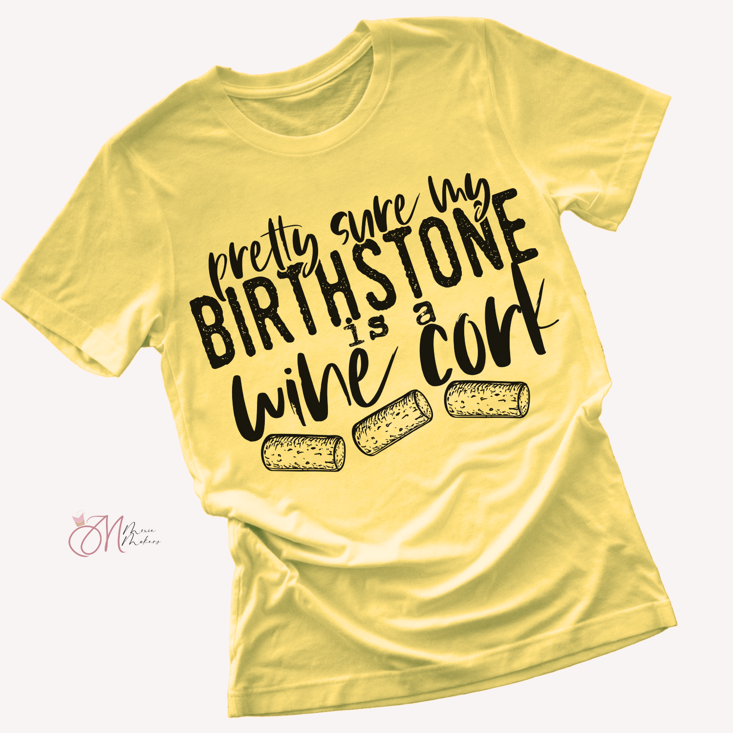 Wine Cork Birthstone Tee