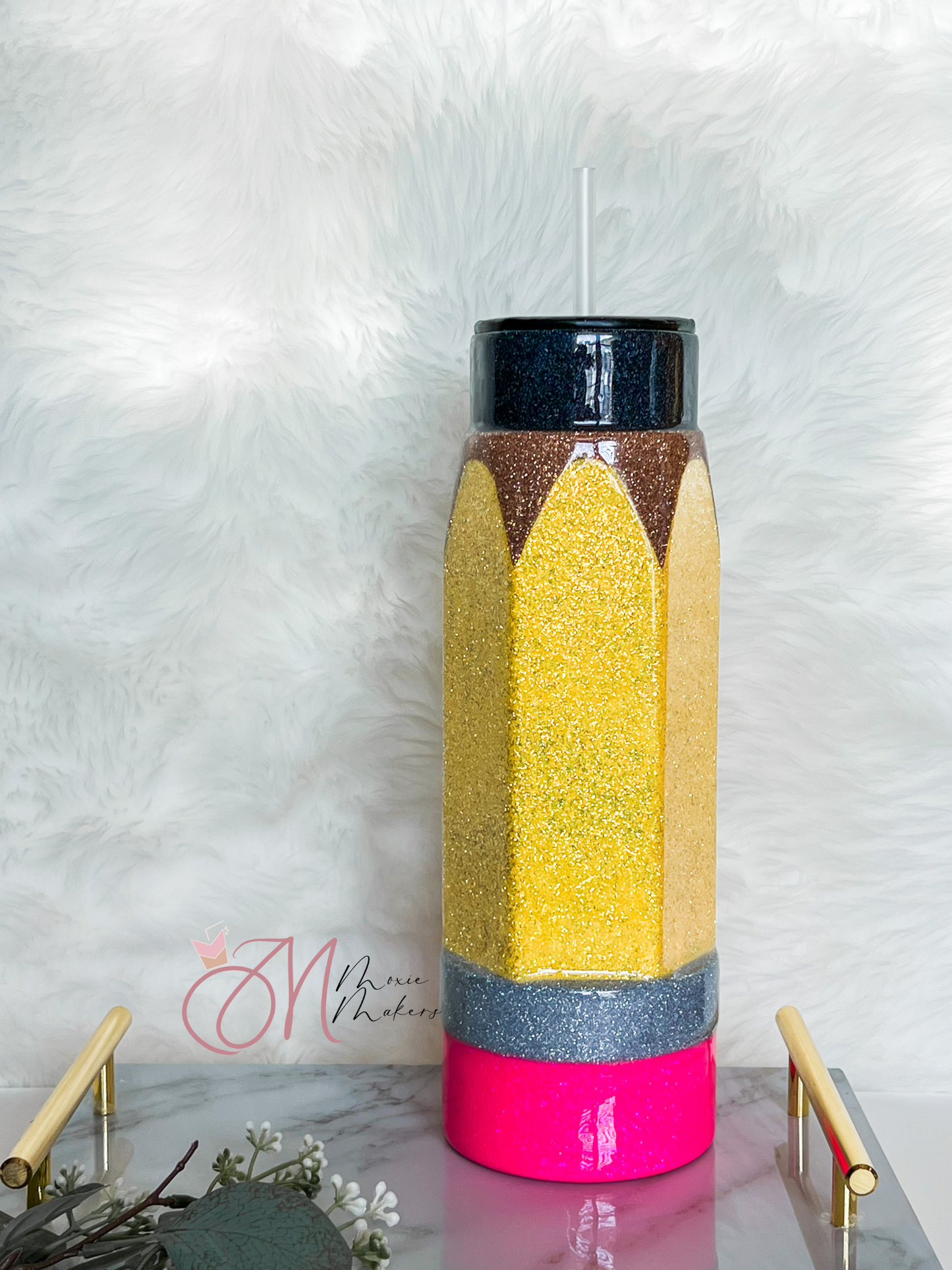 Glittery Graphite 3D Tumbler/Dispenser