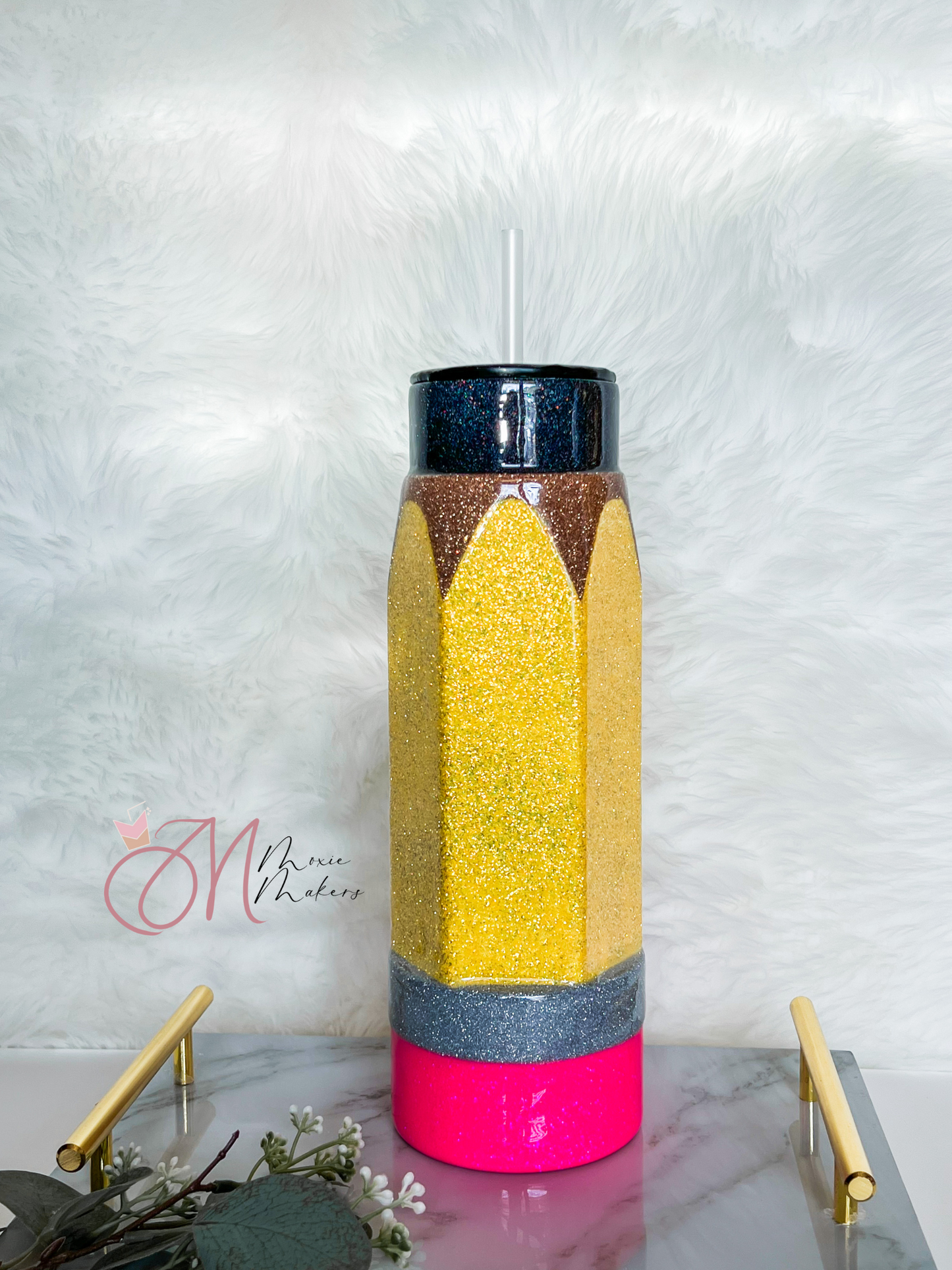 Glittery Graphite 3D Tumbler/Dispenser