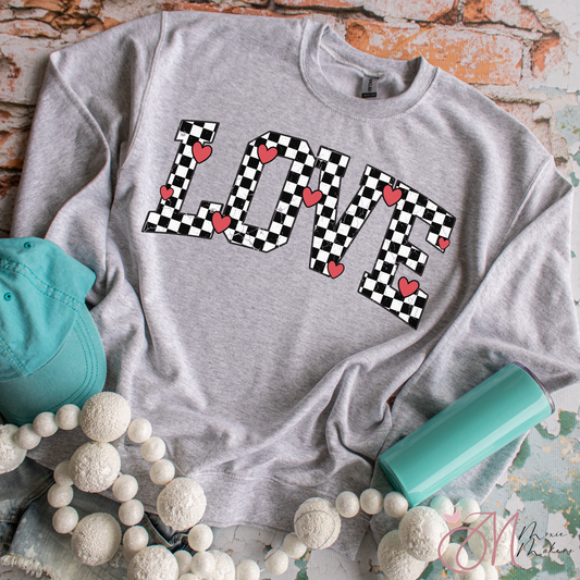 Checkered Love Sweatshirt