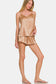 Zenana V-Neck Satin Cami and Elastic Waist Shorts Lounge Set