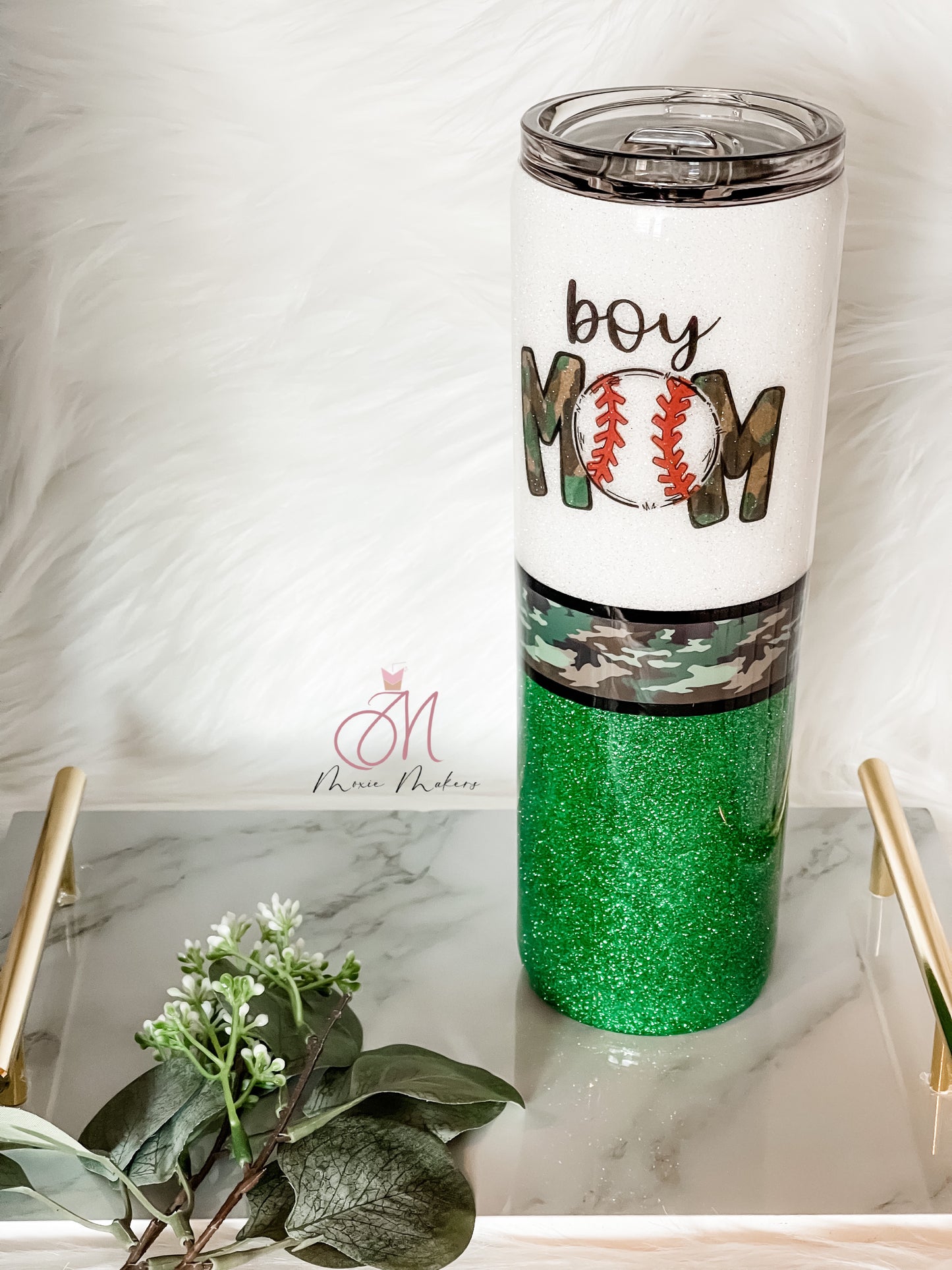 Boy Mom Camo Tumbler