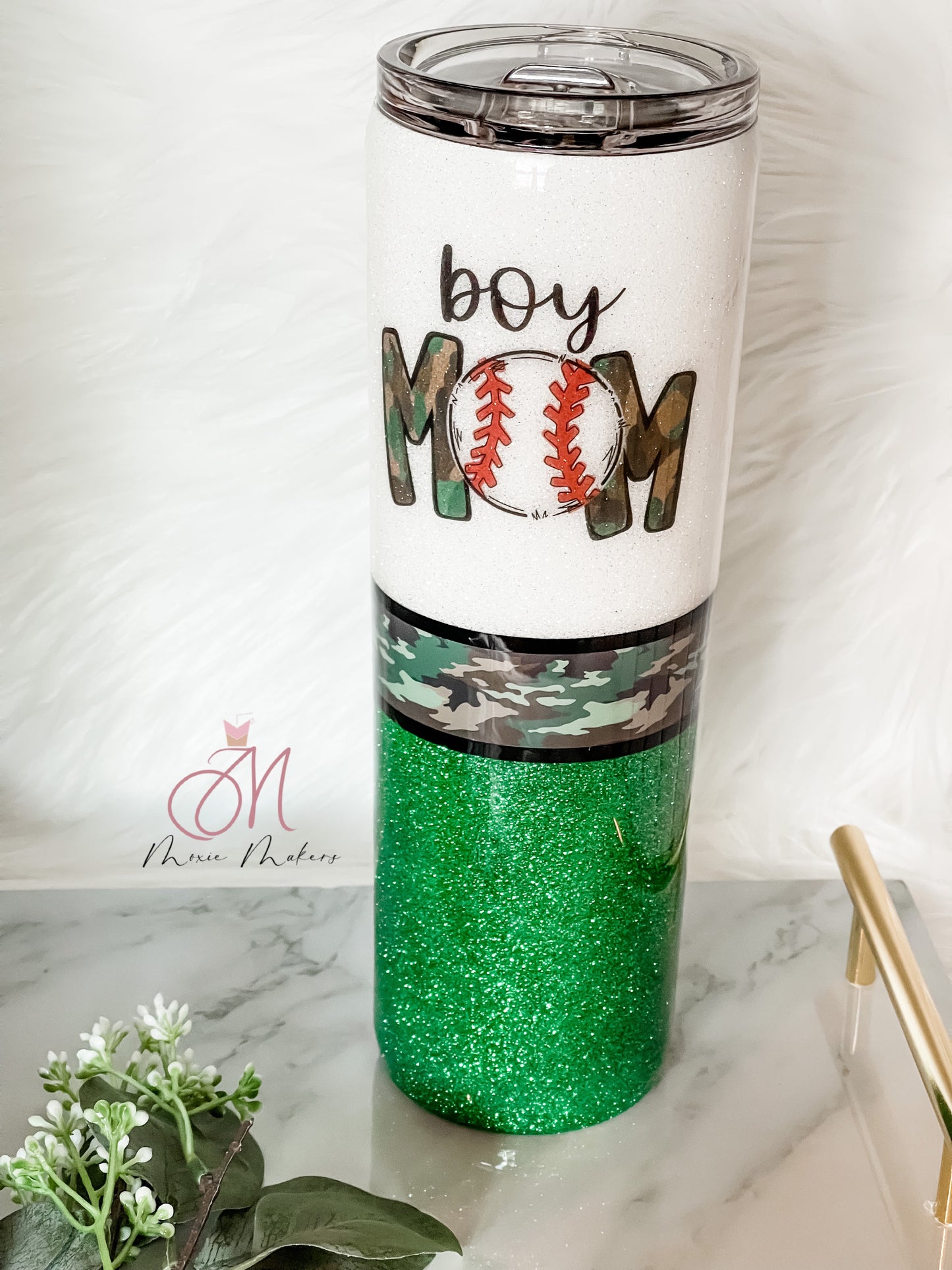 Boy Mom Camo Tumbler