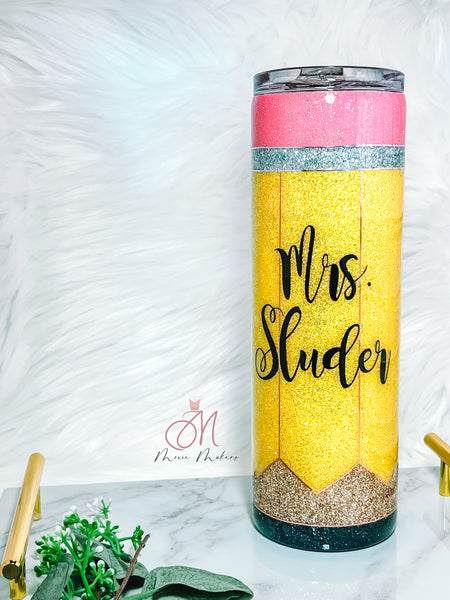 Designer Inspired Zipper Glitter Tumbler – Moxie Makers Co.